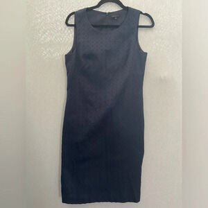 Theory Constance Altai wool blend textured sleeveless shift dress Sz 10